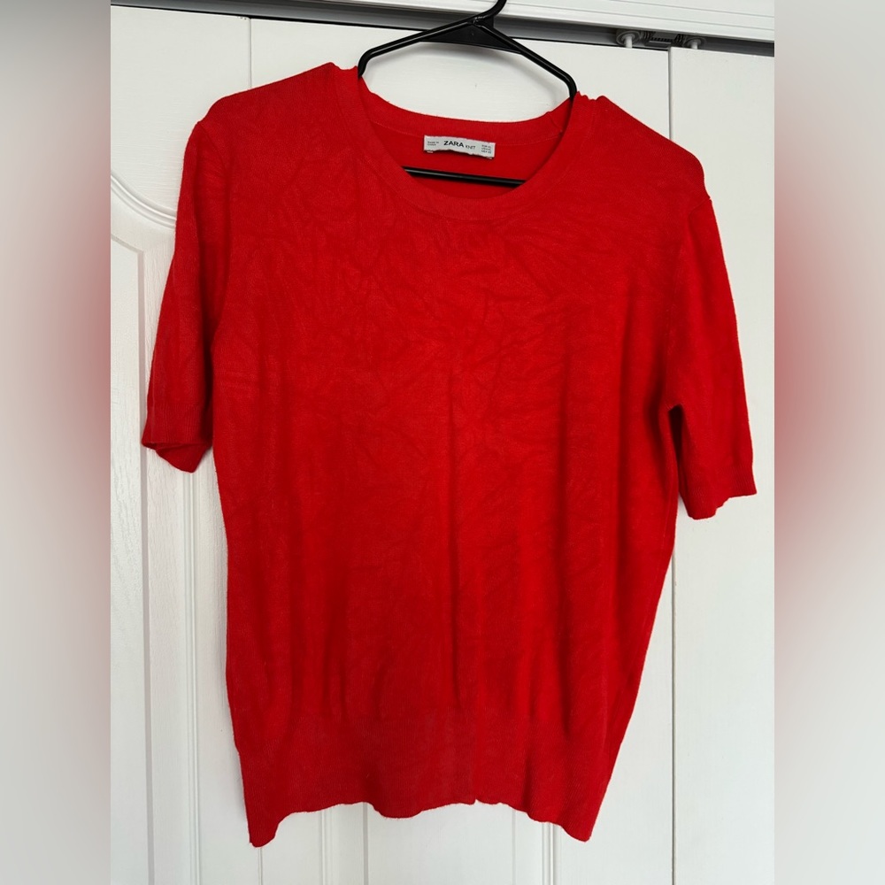 XL Zara Knit Top, Red